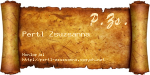 Pertl Zsuzsanna névjegykártya